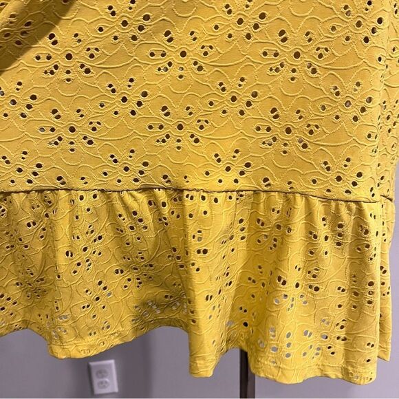 Nanette Short Sleeve plus size mustard color blouse top size 2 X - Picture 4 of 13